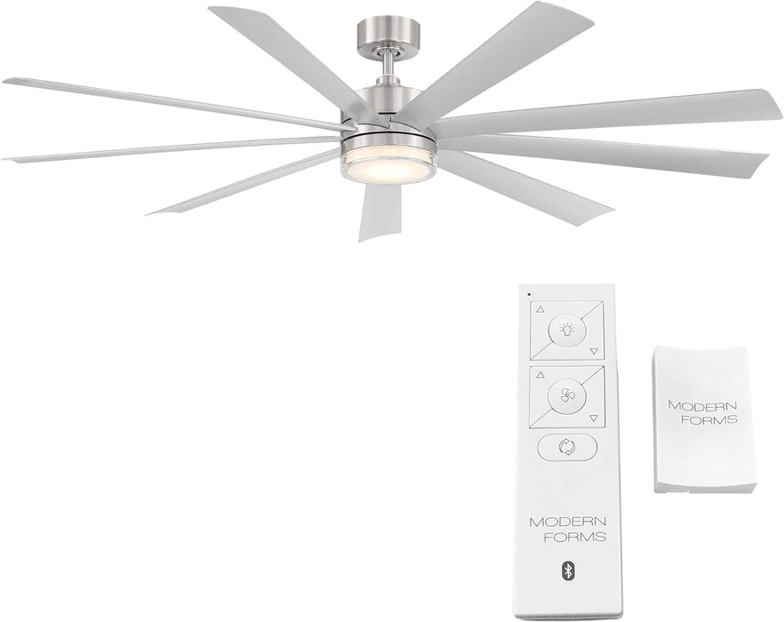 72 in. Smart Indoor Outdoor Stainless Steel Ceiling Fanswith LED Light and Remote, Works with Alexa Google Assistant Samsung Things Ios android APP-2-ErisView