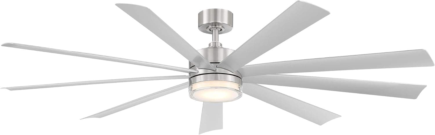 72 in. Smart Indoor Outdoor Stainless Steel Ceiling Fanswith LED Light and Remote, Works with Alexa Google Assistant Samsung Things Ios android APP-1-ErisView