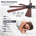 76 in. Large Remote Control Ceiling Fan and Light, Modern Industrial Ceiling Fans, Reversible Ceiling Fan for Living Room, Farmhouse Outdoor Fan for Patio -3-ErisView
