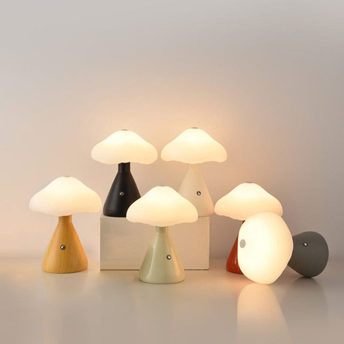 6.3'' Metal Mushroom Table Lamp LED Touch Dimming Bedroom Desk Night Light