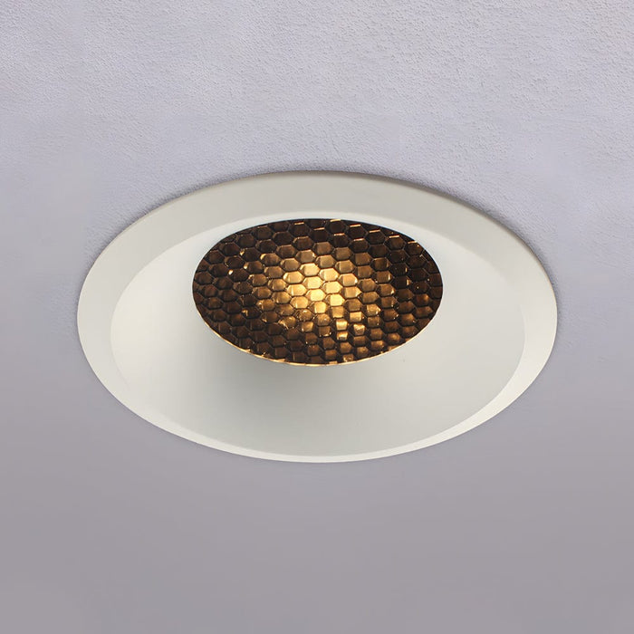 Honeycomb Nest Lens Round White LED Recessed Downlight. 7W/9W