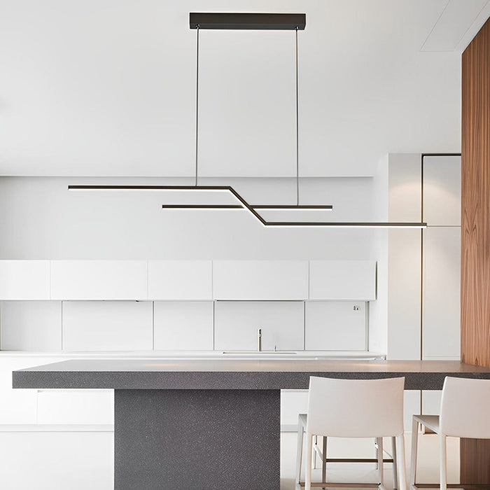 Minimalist Creative Linear LED Three Step Dimming Modern Chandelier