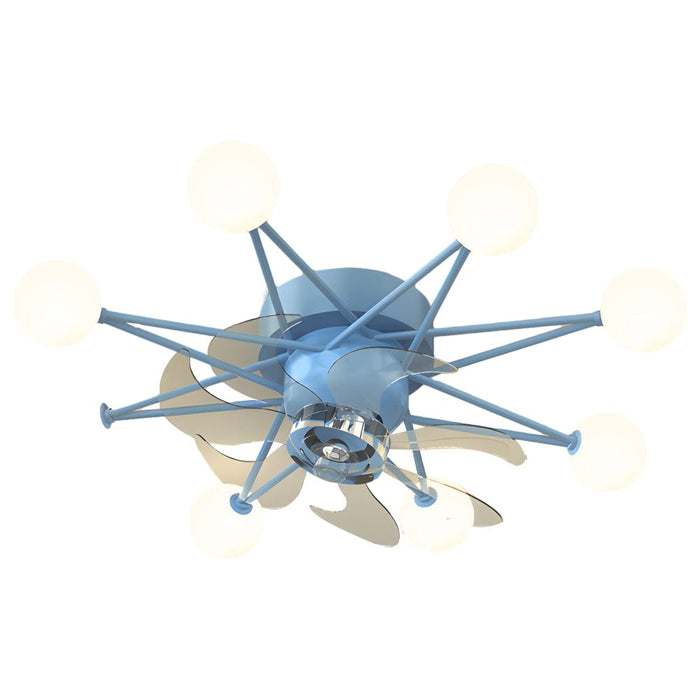 Stars Creative Balls 360° Shake Head 3 Step Dimming Modern Ceiling Fans