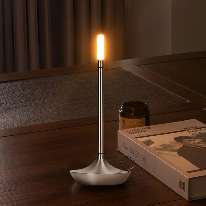 Candle Cordless Table Lamp USB Touch Dimming Portable LED Warm Wick Lighting