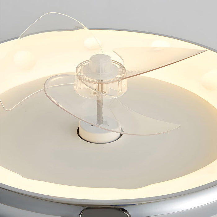 Remote Controlled Modern 4-Speed LED Ceiling Fan Lamp. 3 Blades