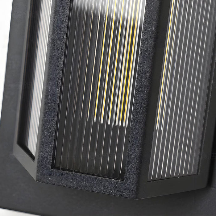 Vintage Rectangular Acrylic LED Outdoor Solar Wall Lights