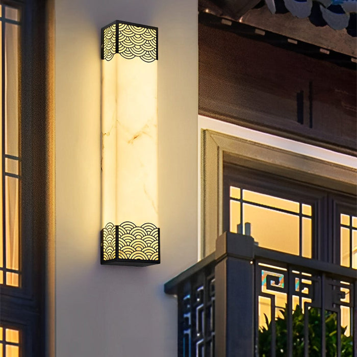 Rectangular Resin LED Waterproof Vintage Outdoor Wall Lights Wall Lamp