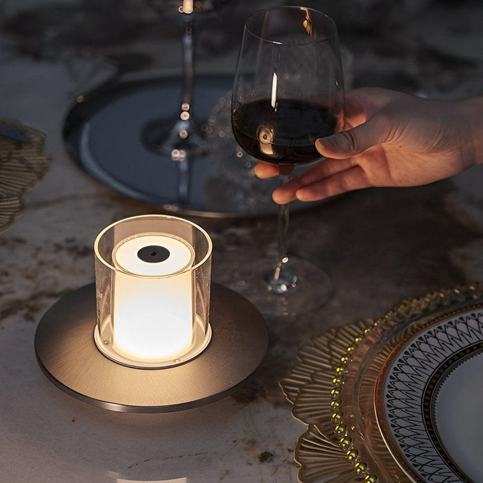 Modern Candle Cordless Table Lamp USB Touch/Gesture Dimming LED Night Light
