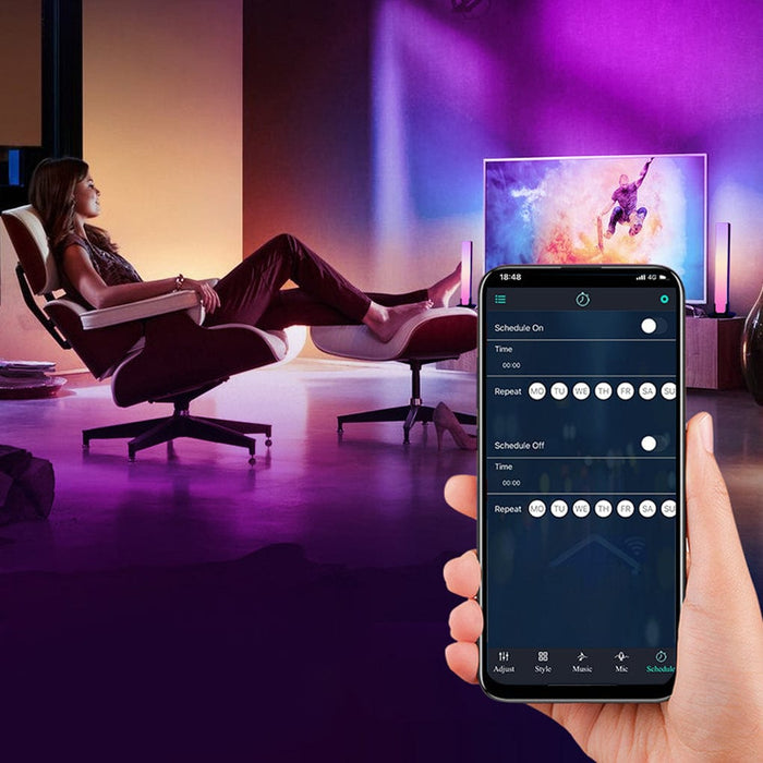Wireless APP Multi Color Long Strip Smart LED RGB Table Lamp Desk Atmosphere Lamp