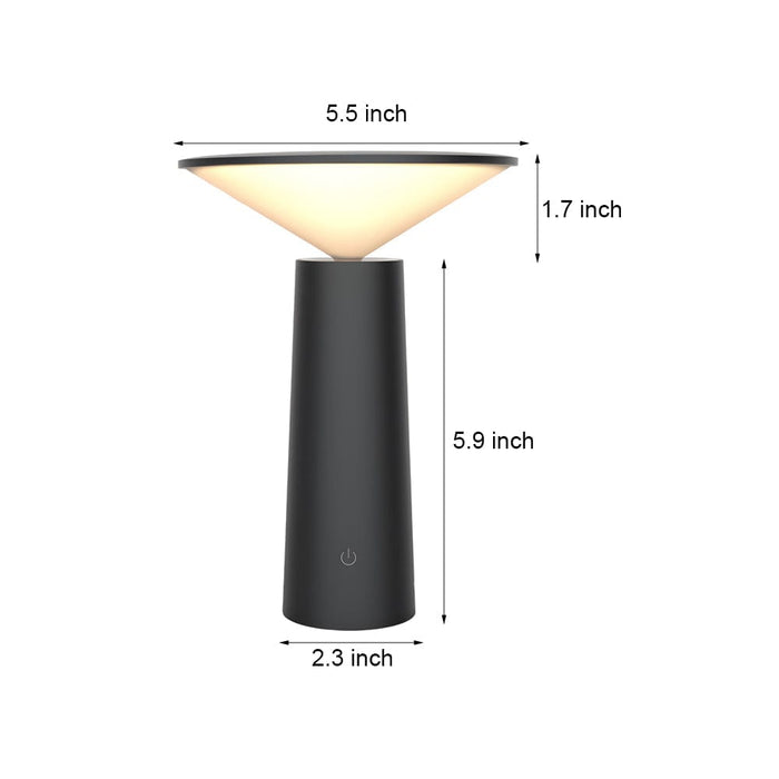 360 Rotatable Lighting LED Desk Lamp with USB Charging. White/Black