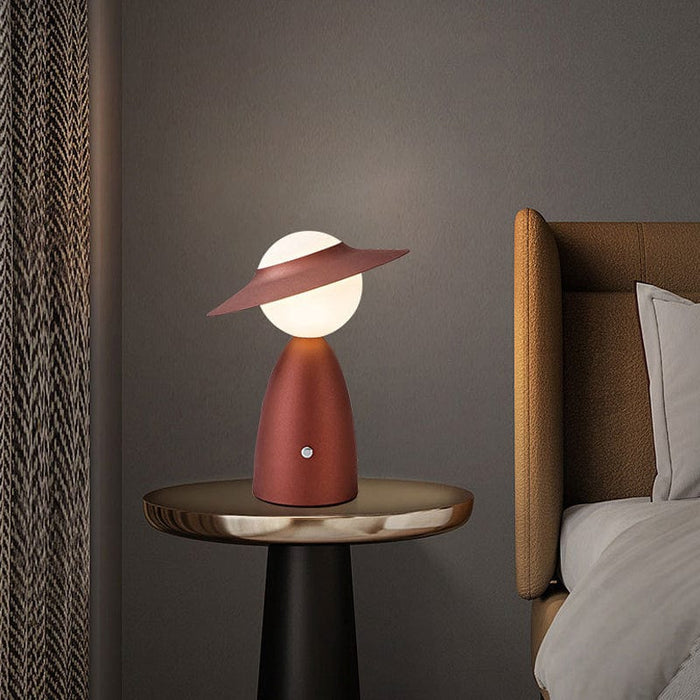 Nordic Touch Control Iron Rechargeable Bonbon Disc Table Lamp