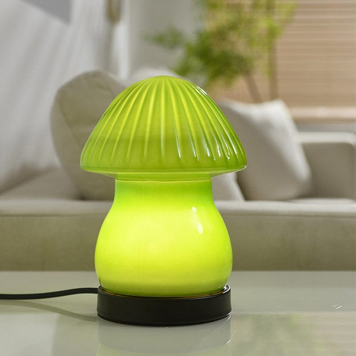Glass Mushroom Kids' Table Lamp On/Off Switch  3 Step Dimming Night Light