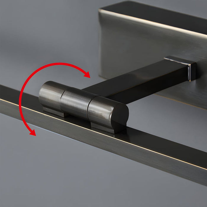 Modern Copper Linear LED Vanity Light Fixture with Adjustable Direction