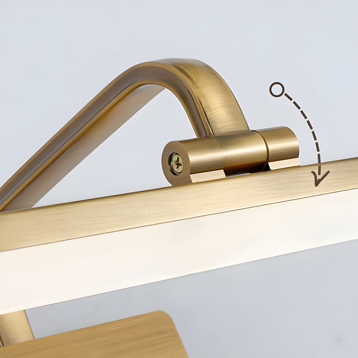 1-Light Adjustable Linear LED Vanity Light with Brass Finish
