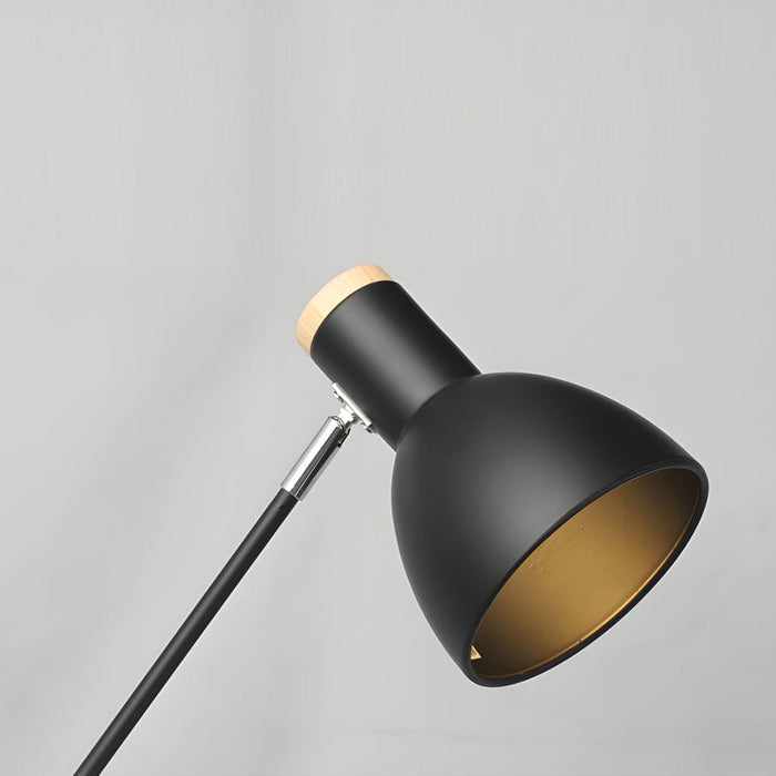 Rotatable Wood Metal Reading Table Lamp