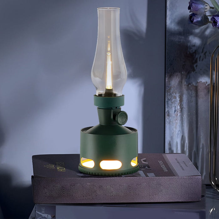 Plastic Retro Rechargeable Lantern Table Lamp LED Built-in Battery Gravity Sensor Night Light