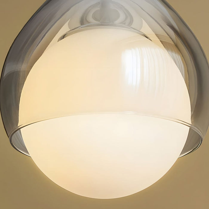 Modern 1-Light Teardrop Droplet Glass Pendant Light. Adjustable Height