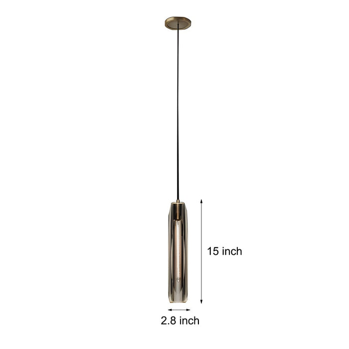 Long Glass Crystal Tungsten Filament LED Bulb Post-Modern Pendant Lights