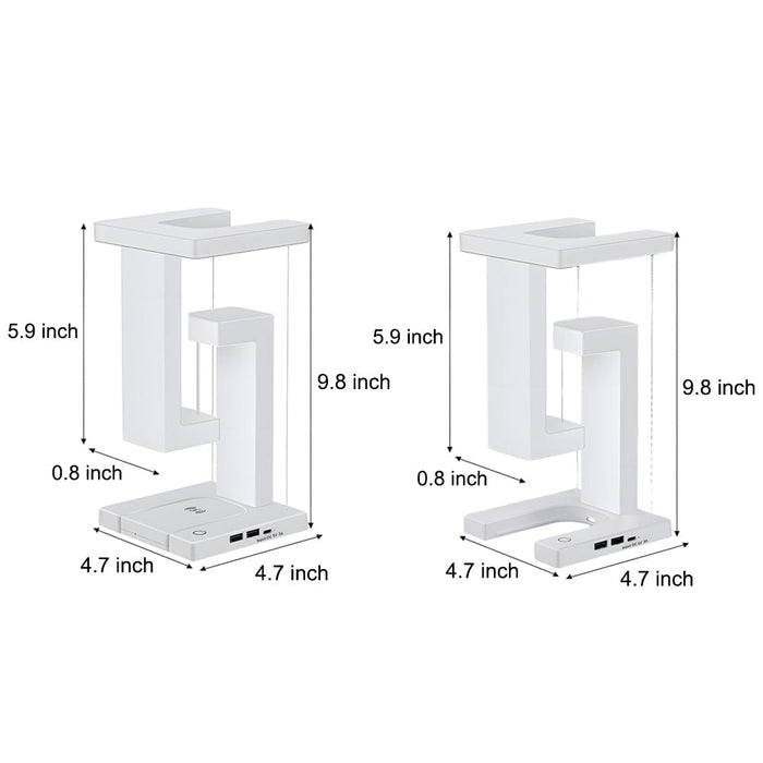 Plastic Floating Anti Gravity Table Lamp Wireless Charging LED Desk Lamp