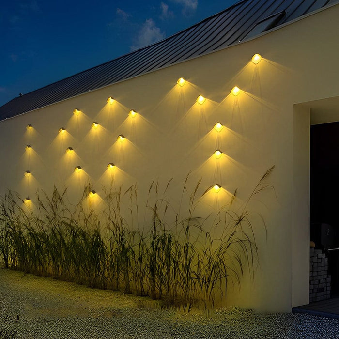 2Pcs Waterproof LED Multi Color Light Modern Solar Wall Washer Light