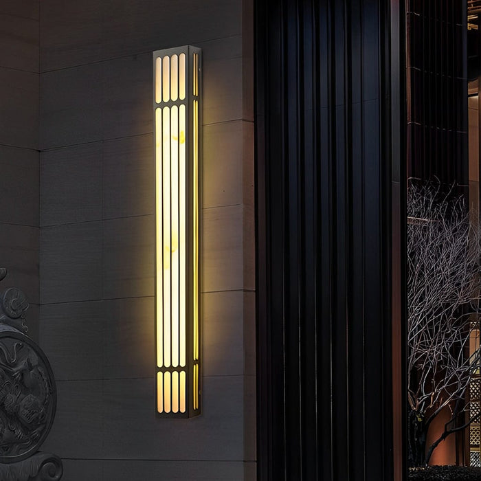 31.5 In. Long Strip Rectangular Waterproof Black Outdoor Wall Lamp
