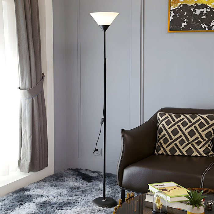 67'' Modern Torchiere Floor Lamp with Acrylic Shade 1/2-Light Reading Light
