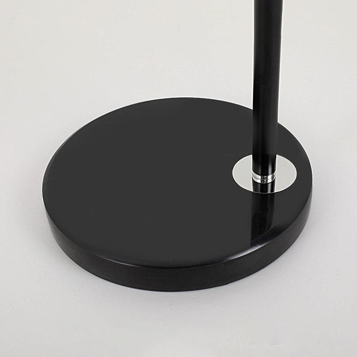 Marble Base Height Adjustable Arc Floor Lamp WIth Drum Fabric Shade