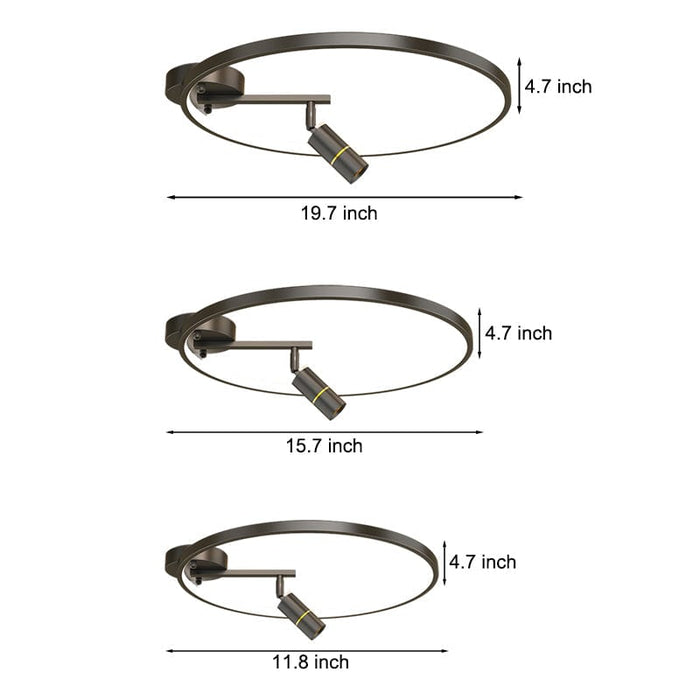 Circular with Adjustable Spotlights Three Step Dimming Modern Ceiling Lamp