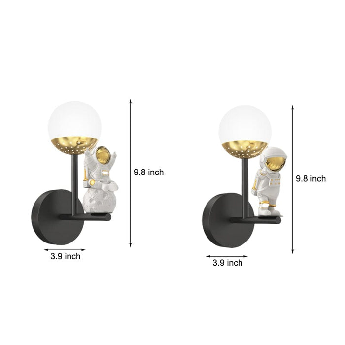 Moon Astronaut Decor Three Step Dimming Modern LED Wall Lights Fixture