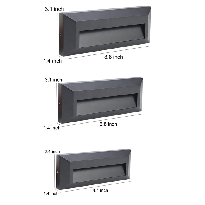 Rectangular Waterproof LED Corner Surface Mounted Outdoor Step Lights