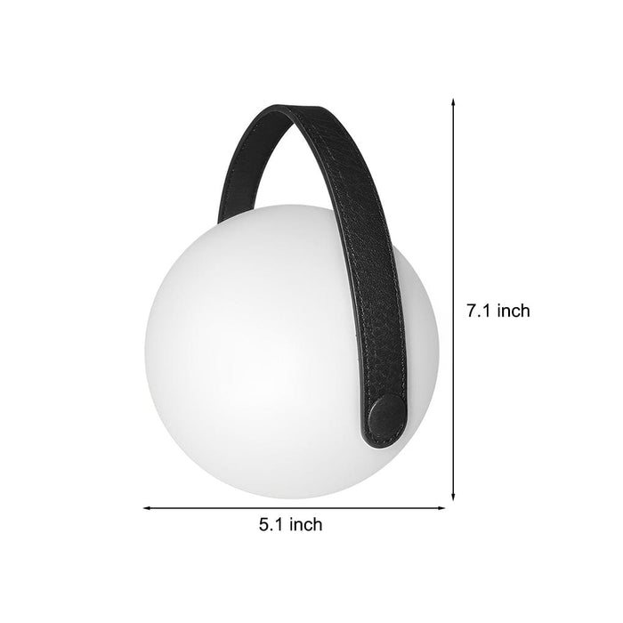6 Portable RGB Spherical Table Lamp With a Curved Handle