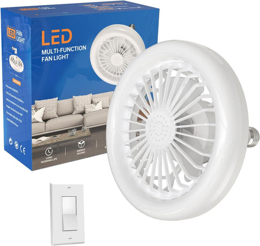 8 in. Light Socket Fan for Pendant Light and Floor Lamp, Socket Fan Light with Switch Control, Mini Ceiling Fan for Small Space-1-ErisView