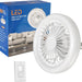 8 in. Light Socket Fan for Pendant Light and Floor Lamp, Socket Fan Light with Switch Control, Mini Ceiling Fan for Small Space-1-ErisView