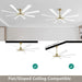 80 in. Black Huge Ceiling Fan with Lights and Remote, Wood 8 Blades Reversible Silent Ceiling Fan, Modern Large Ceiling Fan for Bedroom Dining Living Room-16-ErisView