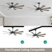 80 in. Black Huge Ceiling Fan with Lights and Remote, Wood 8 Blades Reversible Silent Ceiling Fan, Modern Large Ceiling Fan for Bedroom Dining Living Room-25-ErisView