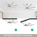 80 in. Black Huge Ceiling Fan with Lights and Remote, Wood 8 Blades Reversible Silent Ceiling Fan, Modern Large Ceiling Fan for Bedroom Dining Living Room-43-ErisView