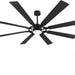 80 in. Black Huge Ceiling Fan with Lights and Remote, Wood 8 Blades Reversible Silent Ceiling Fan, Modern Large Ceiling Fan for Bedroom Dining Living Room-1-ErisView