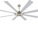 80 in. Huge Ceiling Fans without Lights , Gold Finish Wood Blades Reversible Ceiling Fan, Modern Large Remote Control for Bedroom Dining Living Room-18-ErisView