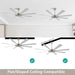 80 in. Huge Ceiling Fans without Lights , Gold Finish Wood Blades Reversible Ceiling Fan, Modern Large Remote Control for Bedroom Dining Living Room-22-ErisView