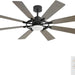 80 in. Huge Ceiling Fans without Lights , Gold Finish Wood Blades Reversible Ceiling Fan, Modern Large Remote Control for Bedroom Dining Living Room-25-ErisView
