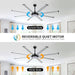 80 in. Large Ceiling Fan with Lights and Remote Control, Industrial Ceiling Fans for Bedroom Living Room-4-ErisView