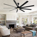 84 in. Super Large Indoor Black Ceiling Fan with LED Light and Remote Control for Living Room, Outdoor Ceiling Fan for Porch-ErisView