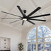 84 in. Super Large Indoor Black Ceiling Fan with LED Light and Remote Control for Living Room, Outdoor Ceiling Fan for Porch-ErisView