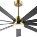 84 in. Black Huge Ceiling Fan with Light, Reversible Fan for Summer Winter, Modern Ceiling Fan for Living Room Restaurant Home Commercial-16-ErisView