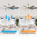 84 in. Black Huge Ceiling Fan with Light, Reversible Fan for Summer Winter, Modern Ceiling Fan for Living Room Restaurant Home Commercial-20-ErisView