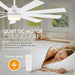 84 in. Black Huge Ceiling Fan with Light, Reversible Fan for Summer Winter, Modern Ceiling Fan for Living Room Restaurant Home Commercial-29-ErisView