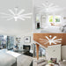 84 in. Black Huge Ceiling Fan with Light, Reversible Fan for Summer Winter, Modern Ceiling Fan for Living Room Restaurant Home Commercial-30-ErisView