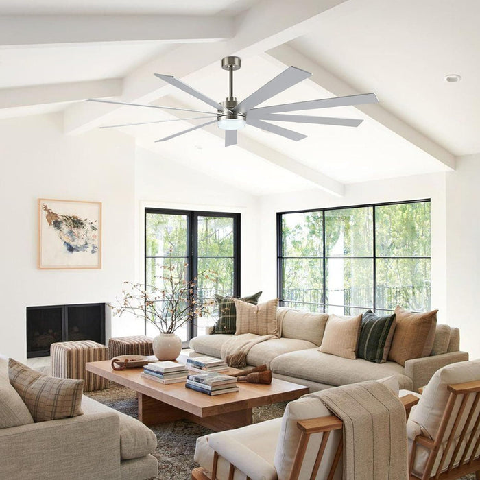 84 in. Black Huge Ceiling Fan with Light, Reversible Fan for Summer Winter, Modern Ceiling Fan for Living Room Restaurant Home Commercial-40-ErisView