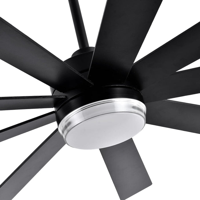 84 in. Black Huge Ceiling Fan with Light, Reversible Fan for Summer Winter, Modern Ceiling Fan for Living Room Restaurant Home Commercial-4-ErisView