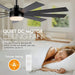 84 in. Black Huge Ceiling Fan with Light, Reversible Fan for Summer Winter, Modern Ceiling Fan for Living Room Restaurant Home Commercial-7-ErisView